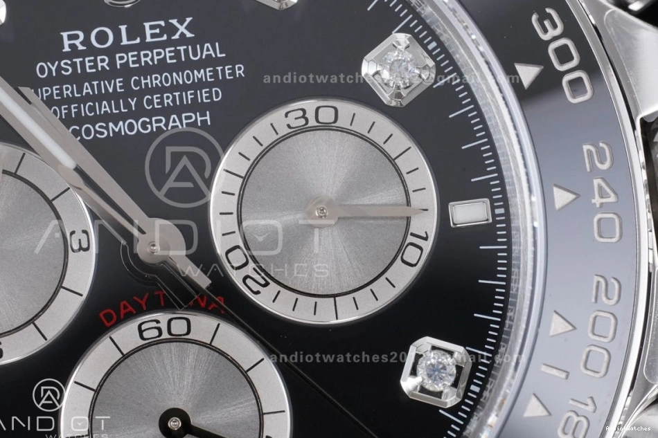 Best Diamonds Black Edition Dial 816 VSF 1:1 SoftTouch Silver Oysterflex on (Weighted) Daytona Strap V2 126519 VS4131 0219